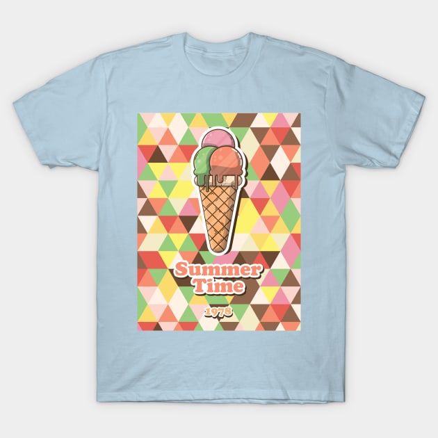 Scoop of Nostalgia: Summer of '78 Vintage Vector Ice Cream T-Shirt by One Moment Productions
